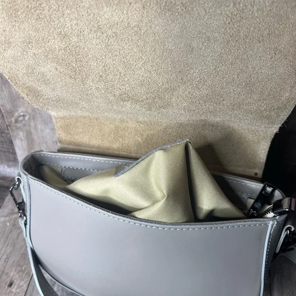 Simons Gray Real Leather Crossbody Bag - Picture 7 of 13